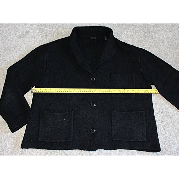 ATM - Large Oversize - Novelty Blend Sweater Jacket (Coatigan) in Black - Picture 9 of 13